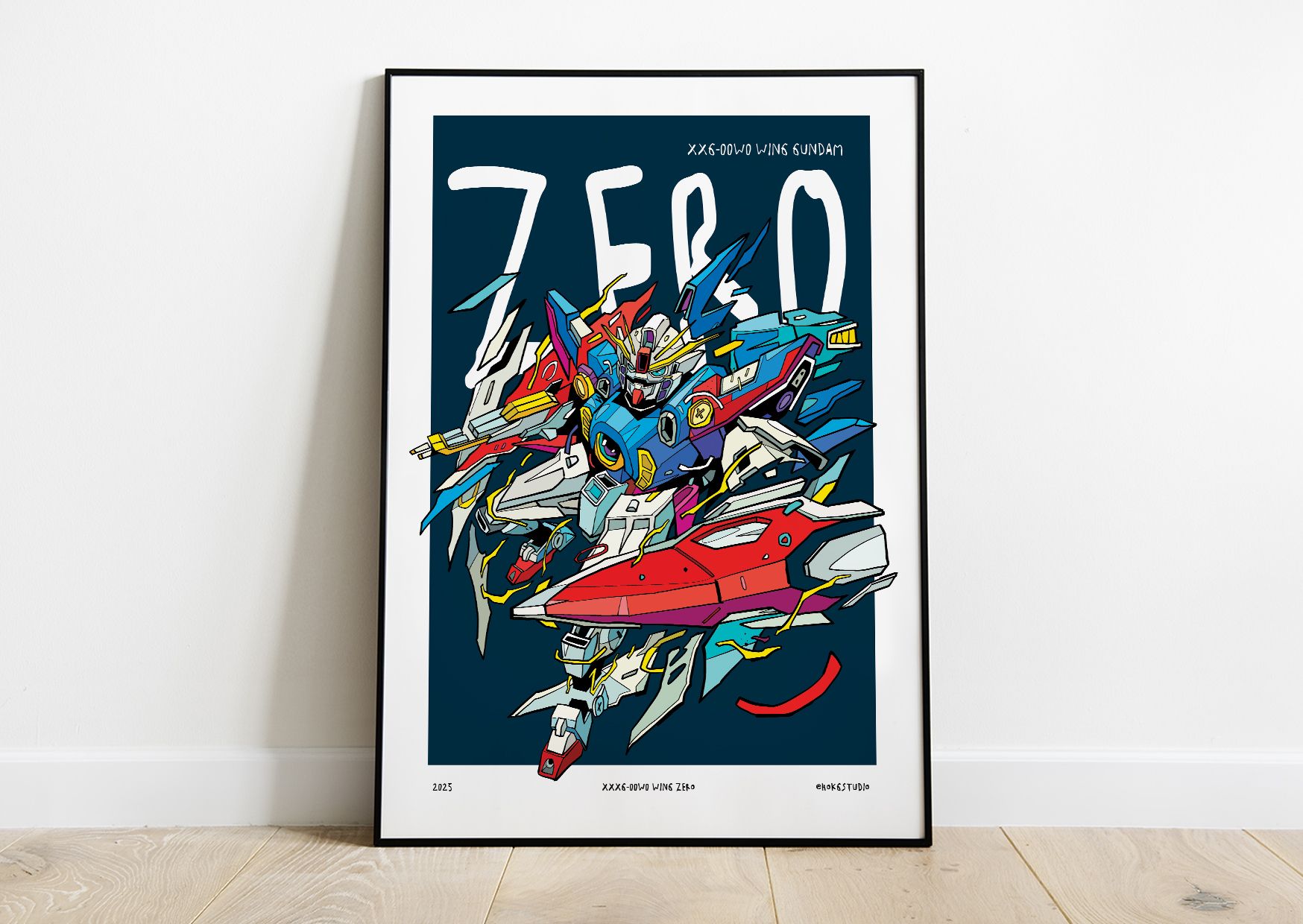 Gundam Art Print Frameblock Poster by Arief Hadinata